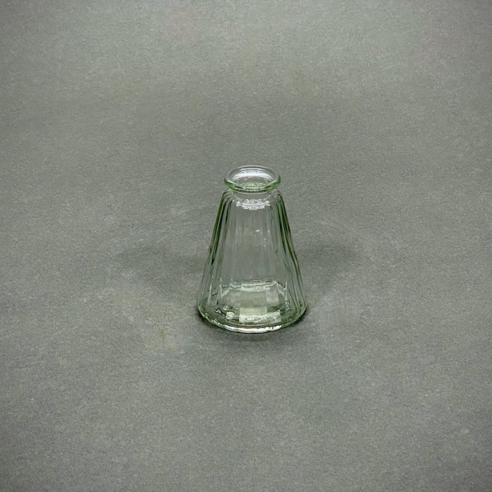 Bud Vase Ribbed Cone