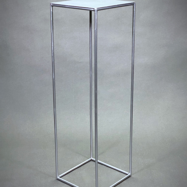 Large Silver Metal Flower Stand
