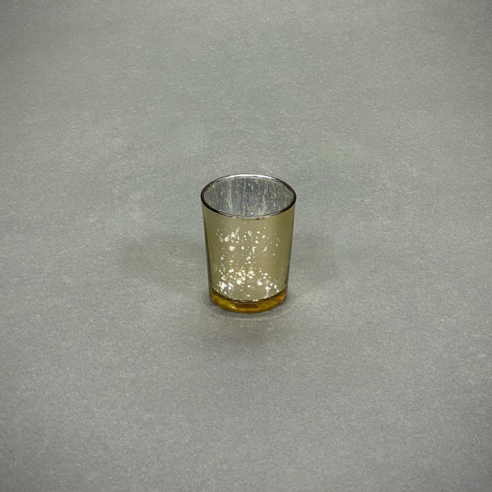 Gold Crackle Tea Light Holder